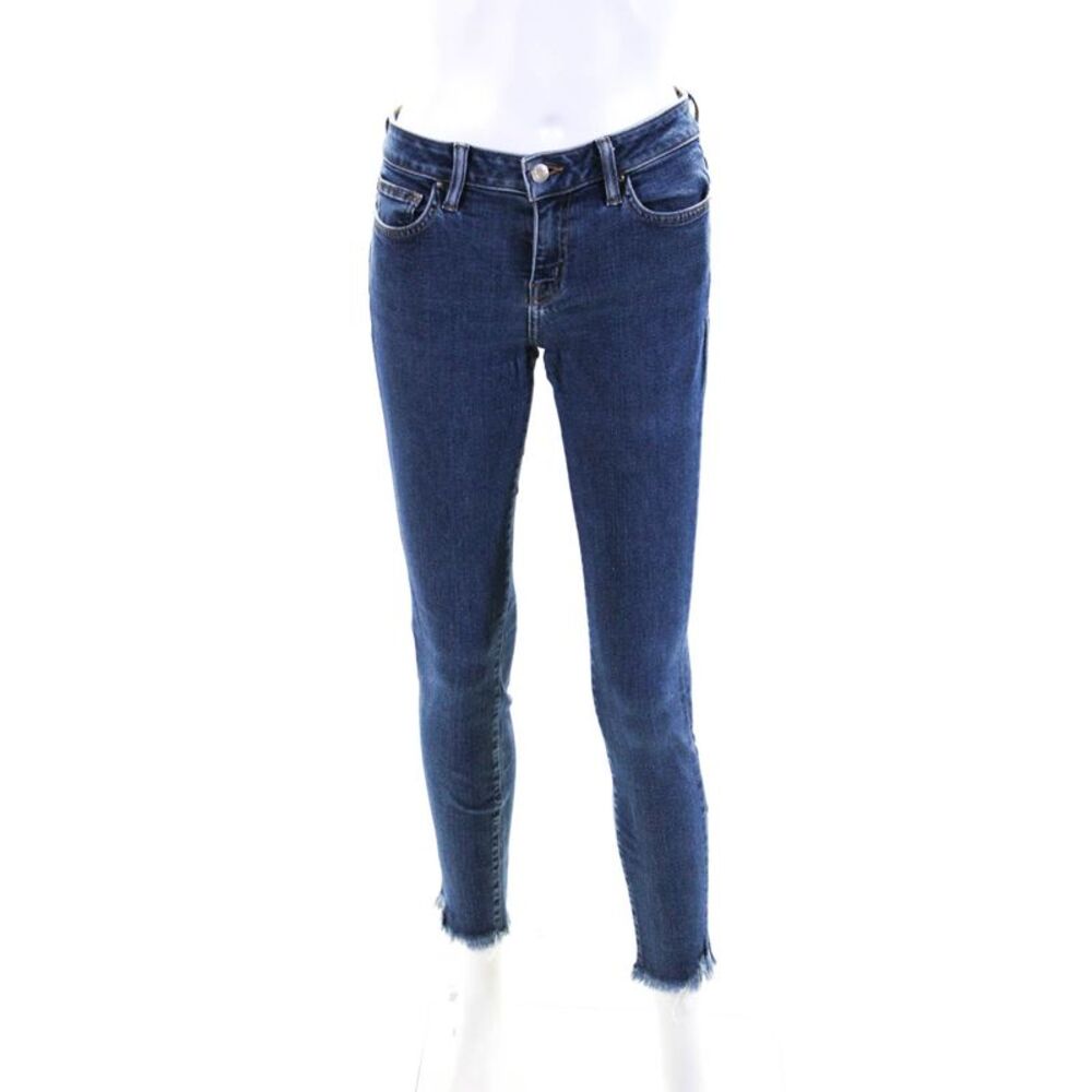 IRO Jeans Womens High Waist Ankle Fringe Skinny Jeans Pants Blue Size 26